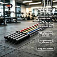 PILOTSPORTS Barre d'haltérophilie personnalisée OEM 15kg 20kg en acier allié, barre de musculation commerciale pour hommes