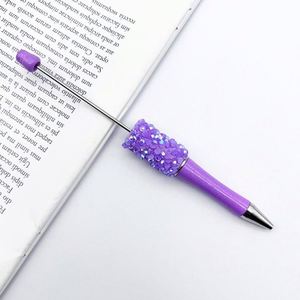 DIY <b>Glitter</b> Diamond Bead Plastic Ballpoint Pens Custom Durable Silk Screen Printed Sparkly for Fun & Gifts - Product Image 4