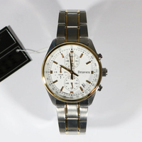 Montre Homme Quartz Étanche 100m Triple Chronomètre Dorée Tendance Sportive Simple et Élégante avec Calendrier et Cadran à Aiguilles