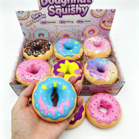 Jouet Squishy Zoey en Mousse PU Souple, Jouet à Presser en Forme de Donut, Design Créatif en Forme d'Aliment, Collection Squishy Emballée Individuellement