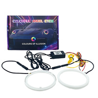 Lumière LED RGB 12V à effet de poursuite et d'animation - Anneau Halo DRL 60mm 70mm 80mm pour phare de voiture