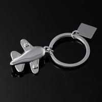 Mode En Gros Personnalisé Émail Porte-clés Souvenir Simulation Avion 3D Mini Alliage De Métal Porte-clés