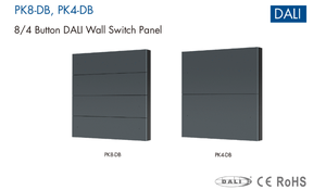 Panneau d'interrupteurs mural multi-zones et multi-scènes certifié DALI-2 PK4/8-DB à 4/8 boutons, <span class=keywords><strong>variateur</strong></span> maître DALI pour éclairage LED ON/OFF, conforme ROHS - Product Image 4