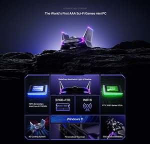 มินิพีซีเกมส์ไซไฟระดับ AAA ตัวแรกของโลก ใช้ซีพียู Core I9 13900H 12900H พร้อมการ์ดจอ RTX3080M คอมพิวเตอร์ตั้งโต๊ะสำหรับเล่นเกม M2A Pc F5M Games Mini P - Product Image 2