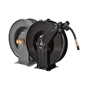 بكرة خرطوم للحديقة مصنوعة من المعدن قابلة للطي تعمل بالضغط العالي وتستخدم للتخلص من الماء والوقود والهواء - Product Image 1