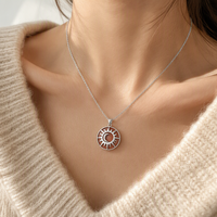 Pendentif en améthyste naturelle, quartz rose, lune et soleil, charme de guérison Reiki, pierre précieuse pour la fabrication de bijoux DIY, vente en gros