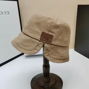 Wholesale Fashion Cotton Patch Trim Fishermen Bucket Hats