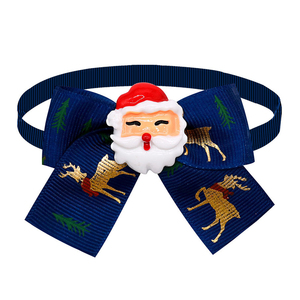 3D Santa tuyết trang trí giáng sinh kỳ nghỉ cổ <span class=keywords><strong>Bow</strong></span> Quan Hệ Đối với chó lớn mèo rắn in tam giác bông mùa hè Polyester Xmas - Product Image 6