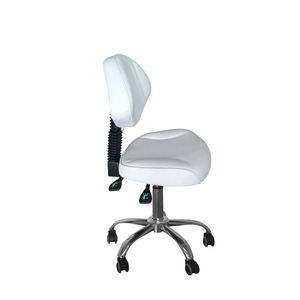 White Classic Multifunctional Pedicure Chair Copper/Glass Backrest Nail Salon Technician Chair Customizable Color Heat Vibration - Product Image 2