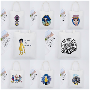 25 estilo Halloween Navidad regalo la <span class=keywords><strong>puerta</strong></span> <span class=keywords><strong>secreta</strong></span> nuevo bolso de hombro Anime Color impresión lienzo tienda bolso de hombro mujeres - Product Image 4