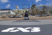 Dalles de sol en plastique emboîtables 3on3 DIY Dream Court pour terrain de sport, terrain de basketball pour jardin - Absorption des chocs, durable, 5 ans