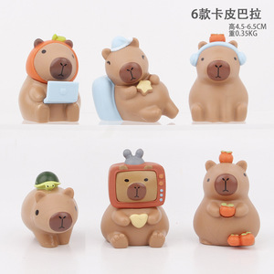 HY198 Vente Chaude Dormir Capybara Pvc Poupée Écouter L'eau Cochon D'inde En Peluche Jouet Mignon Graisse Capybara Jouet - Product Image 6
