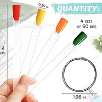 Nuancier de vernis à ongles en forme d'éventail à 50 couleurs avec anneau métallique pour manucure au gel