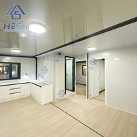 Maison Modulaire de Luxe Préfabriquée Étanche 20Ft 40Ft, 2, 4 ou 5 Chambres, Bâtiment Préfabriqué Extensible, Maison Conteneur