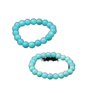 Bracelets en perles turquoise, style classique, bijoux unisexes, forme de boule, accessoire de mode - Product Image 3
