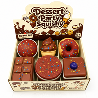 Jouet anti-stress en caoutchouc souple à remontée lente en forme de donut, gadget sensoriel, design dessert simulé