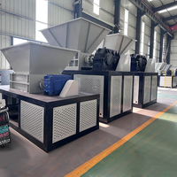 Penghancur Limbah Elektronik Kaleng Aluminium Tong Industri Dengan Poros Ganda, Torsi Tinggi, Kecepatan Rendah, Performa Stabil