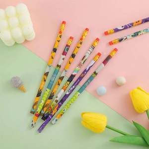 Juego de Regalo de Navidad 2024 al por Mayor, Lápices Promocionales de Madera HB Estándar con Diseño de Santa Claus, Artículos Escolares para Niños, Colores Personalizados, Negro - Product Image 3