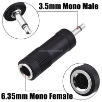 TRS TS Adapter Converter 3.5Mm Ke 6.35Mm 1/4 Inci Female Socket Ke 3.5Mm 1/8 Inci Male Plug Audio Stereo Mono Adapter Converter