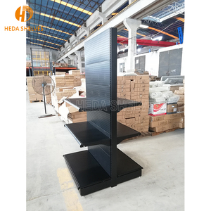 Equipo de supermercado barato Rak Gondola Gandola Estantes de acero Supermercados Super Shop Rack, Black Retail Shop Unidades de estantería - Product Image 2