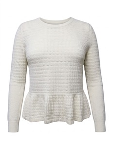 Pull-over d'hiver pour femmes de qualité exceptionnelle, respirant, tricoté, 70% viscose, 30% nylon vortex, 12GG, manches courtes, longueur normale - Product Image 2