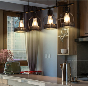 Американский Ретро Железный кулон промышленный стиль люстра длинная полоса лампа для ресторана бар креативный промышленный кулон свет - Product Image 5