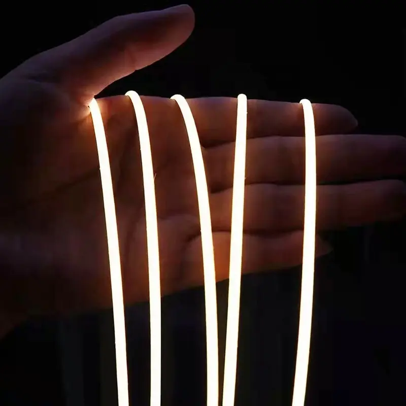 3mm ultra thin fob cob led strip light 12v led cob strip 24v 4mm 5mm 5v usb tv backlight flexible cob led strip