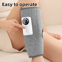 Tragbares Graues Modernes Luftkompressions-Beinmassagegerät Hochwertig Beheizt Vibration Druckmassage Blutzirkulation Manuelle Kabelsteuerung