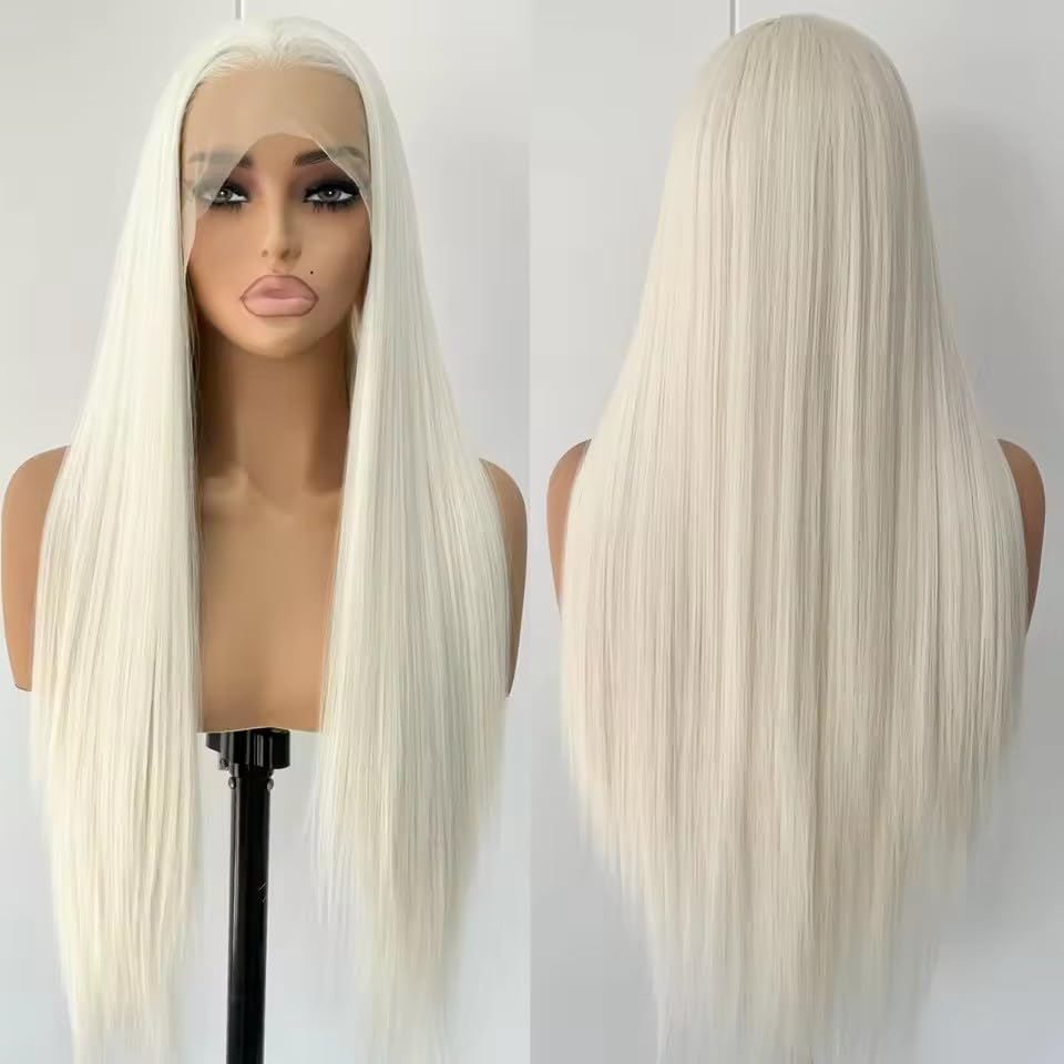 Cheveux blonds beiges-lisses-dentelle 13x6
