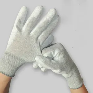 LEENOL Anti Static Gloves Antistatic ESD Carbon PU Coating Esd Palm Fit Gloves