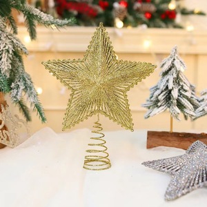 Étoile de Noël pour le sommet de l'arbre, lumières LED, lampe étoile scintillante, lumière nocturne scintillante, décorations pour le sommet de l'arbre de Noël, décorations de fête du Nouvel An - Product Image 3
