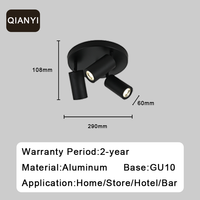 Luminaire suspendu en aluminium noir mat à LED, design moderne minimaliste, lampe de plafond pour la maison ou le bureau