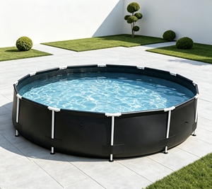Sturdy Drop Stitch Outdoor Garden Family Spa Combo With <b>Ladder</b> Filter Kits Above Ground Swimming Pool - Product Image 1