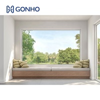Fenêtres à auvent GONHO de haute qualité avec double vitrage trempé fixe, moustiquaire magnétique, isolation thermique, insonorisation et étanchéité