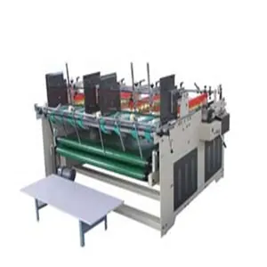 folding and gluing machine for cardboard or corrugated carton box