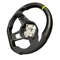 Volant sport en fibre de carbone véritable en forme de D à 3 branches, vente en gros d'usine, compatible OEM pour Volkswagen Golf/Jetta MK7