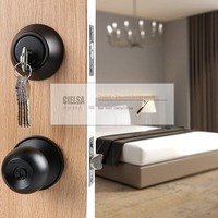 Ensemble de serrures de sécurité extérieures à combinaison, 3 clés, noir mat, qualité ANSI 3, matériel de serrure de porte pour distributeur, directement de l'usine