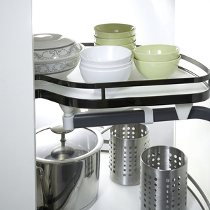 Accessori da cucina la nube contemporanea angolo cieco con cestini cieco nichel di colore-di chiusura molle - Product Image 1