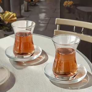 At Pack Europese Stijl Ontwerp 120Ml Turkse Zwarte Theekop Hittebestendige Glazen Afternoontea Voor Koffiebloemthee - Product Image 4