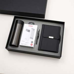 Business Modern Simple Stainless Steel Gift Box Thermos Cup Power Bank <b>Notebook</b> <b>Set</b> Letterpress Printing Personalized - Product Image 1