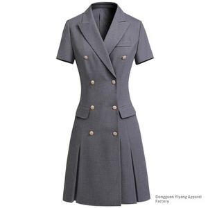 Traje de Verano Profesional para Mujer Embarazada, Estilo Línea A, Vestido Midi de Fibra de Poliéster, Elegante, para Oficina, Trabajo, Ropa de Trabajo - Product Image 5