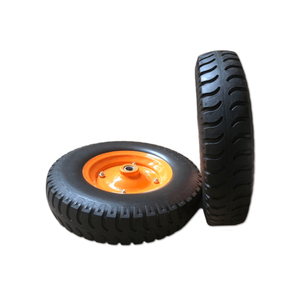 4.00-8 haute qualité moins cher anti-crevaison Wagon brouette chariot plat gratuit PU mousse <span class=keywords><strong>roue</strong></span> - Product Image 3