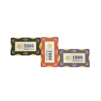 Jetons de poker rectangulaires du club de poker de Las Vegas, 28g, jetons de casino en argile carrés, jetons royaux avec numéros gravés, plaque en céramique