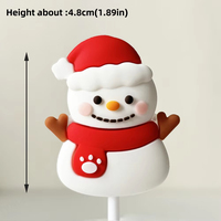 Ensemble de décorations de gâteau de Noël en plastique : figurines Père Noël, bonhomme de neige, sapin, boîte cadeau, chaussette – Fournitures de fête de Noël pour adolescents