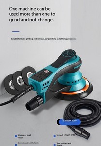 Lijadora Eléctrica Excéntrica, Máquina de Lijado sin Escobillas, Lijadora Circular, para Chapa Automotriz y Trabajos en Madera - Product Image 3