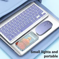 Mini Teclado y Ratón Inalámbricos Portátiles para Mac, iPhone, iPad, iOS, Android, Windows, Teléfono Móvil, Oficina, Viajes