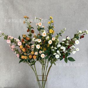 ดอกกุหลาบจิ๋วประดิษฐ์ Jinxi ขนาด 75 ซม. ดอกไม้ผ้าไหม สีขาว สีลาเวนเดอร์ สีม่วง สีชมพู สีเหลือง สีแดง สีส้ม สีแชมเปญ สำหรับตกแต่งงานแต่งงานและบ้าน - Product Image 1