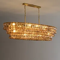 Lustre en verre d'art moderne haut de gamme, lampe suspendue ambrée pour hall d'hôtel, salon, restaurant, villa, éclairage de projet