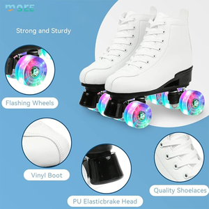 Semadeore prezzo di fabbrica all'ingrosso PU Flash ruote classici <span class=keywords><strong>pattini</strong></span> <span class=keywords><strong>a</strong></span> <span class=keywords><strong>rotelle</strong></span> professionali doppio due <span class=keywords><strong>fila</strong></span> <span class=keywords><strong>pattini</strong></span> <span class=keywords><strong>a</strong></span> <span class=keywords><strong>rotelle</strong></span> Quad - Product Image 3