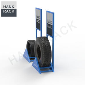 Triển lãm thương mại triển lãm quảng cáo tam giác kim loại có thể điều chỉnh sơn tĩnh điện 1-Tier freestanding hiển thị đứng thép lốp giá - Product Image 5